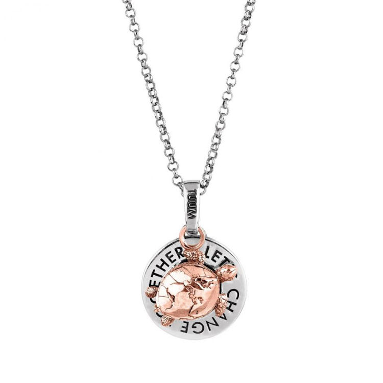 Immagine di Collana Tuum Gaia In Argento Ed Oro Rosa 9K | GAIAEC90A0R