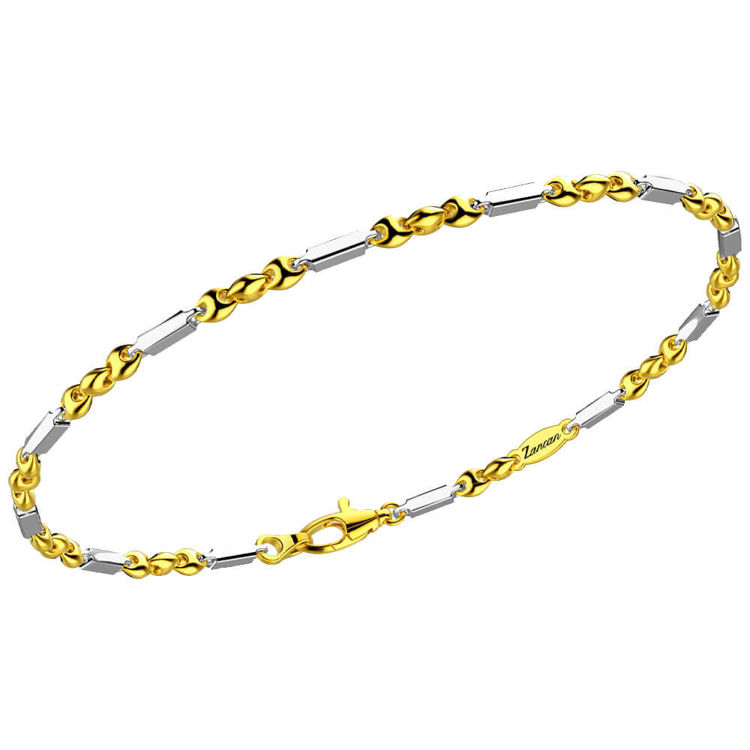 Immagine di Bracciale Zancan Insigna in Oro Giallo e Oro Bianco EB805GB