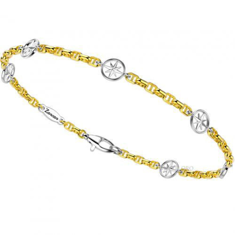 Immagine di Bracciale Zancan Insigna in Oro Giallo e Oro Bianco EB692GB