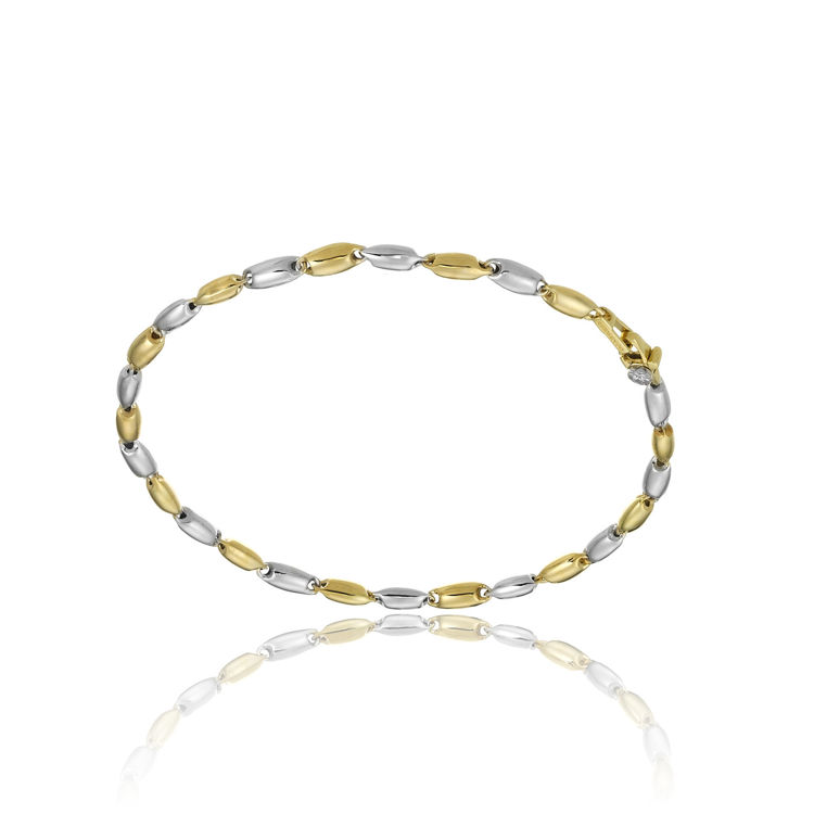 Bracciale In Oro Giallo E Bianco