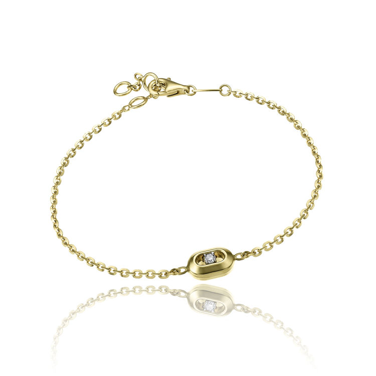 Immagine di Bracciale Chimento Donna Double Optima in Oro Giallo e Diamante cod.1B10260B11190