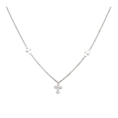 Immagine di Collana Croce Unisex Gioielli Amen | CLCCZB3
