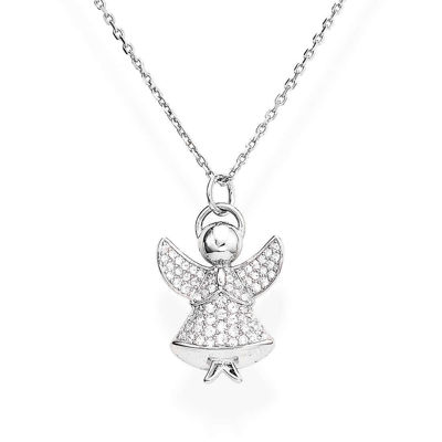Immagine di Collana Amen Donna Con Angelo In Argento | A3BB