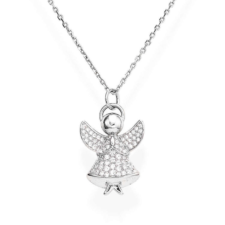 Immagine di Collana Amen Donna Con Angelo In Argento | A3BB