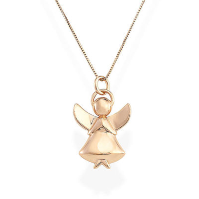 Immagine di Collana Amen Donna Con Angelo In Argento Rosè | A1R