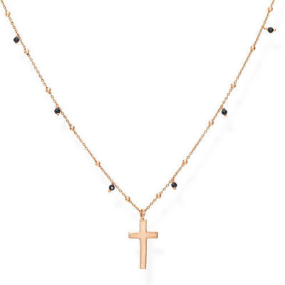 Immagine di Collana Amen Con Croce Rosè | CLCRRN1