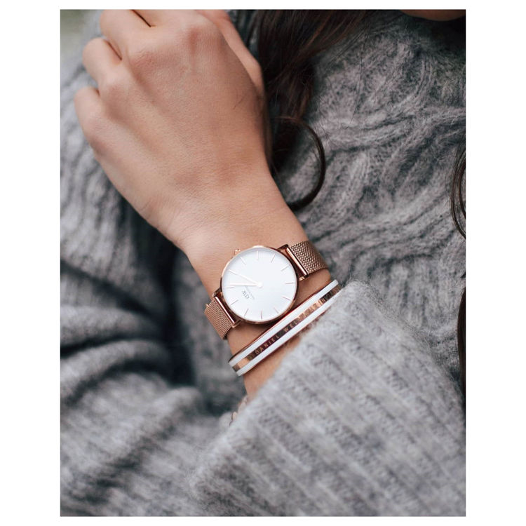 Immagine di Bracciale Daniel Wellington Classic Bracelet Satin White Rose | DW00400007