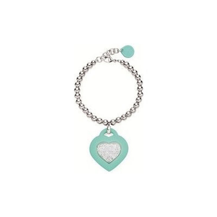 Immagine di Bracciale Donna Ops Objects  Con Ciondolo Cuore Verde Acqua | OPSBR-343