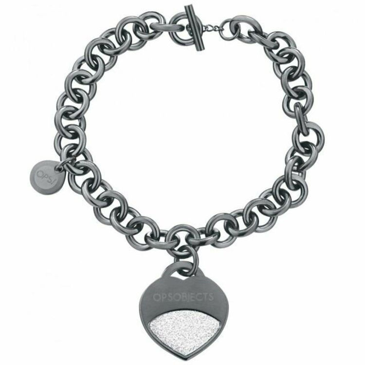 Immagine di Bracciale Donna Con Cuore Gioielli Ops Objects Glitter | OPSBR-353