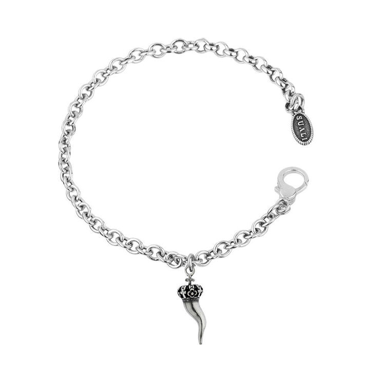 Immagine di Bracciale Donna In Argento Con Cornetto Gioielli Suali | BM2030