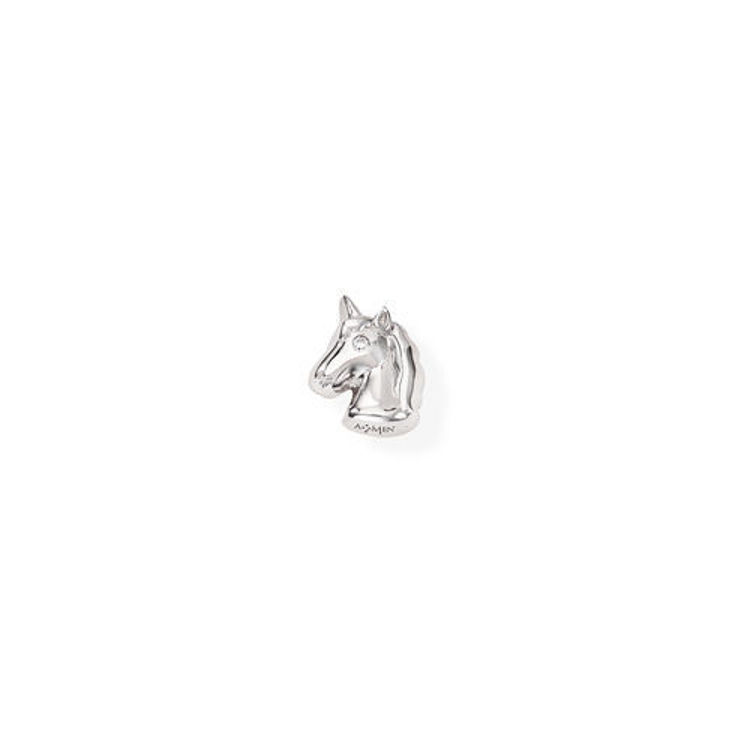 Immagine di Mono Orecchino Unicorno In Argento Gioielli Amen | EB34