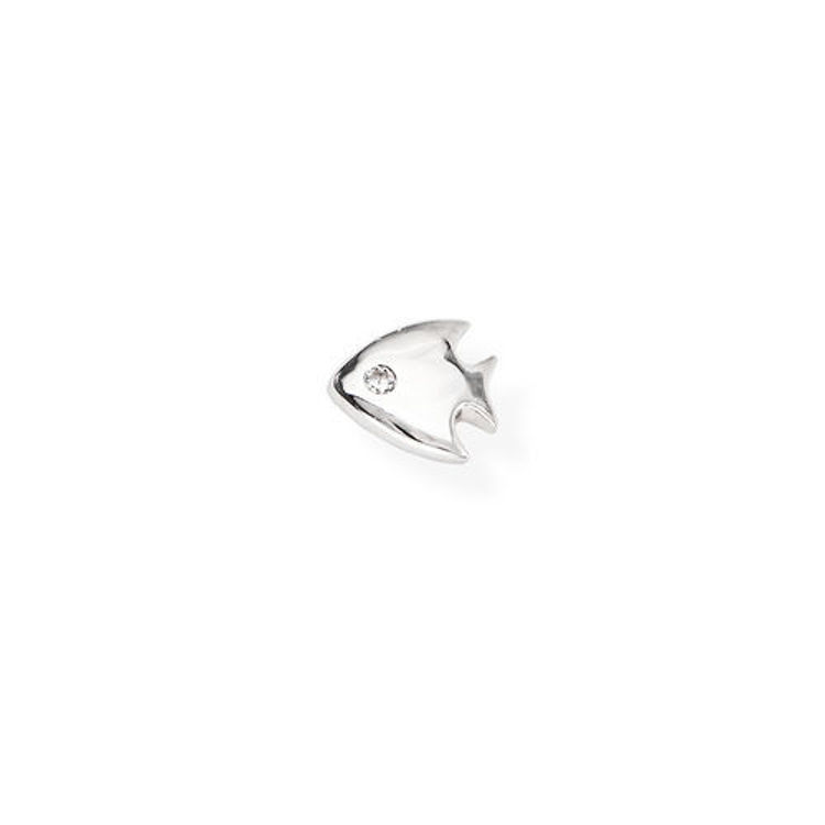 Immagine di Mono Orecchino Pesce In Argento Gioielli Amen | EB18