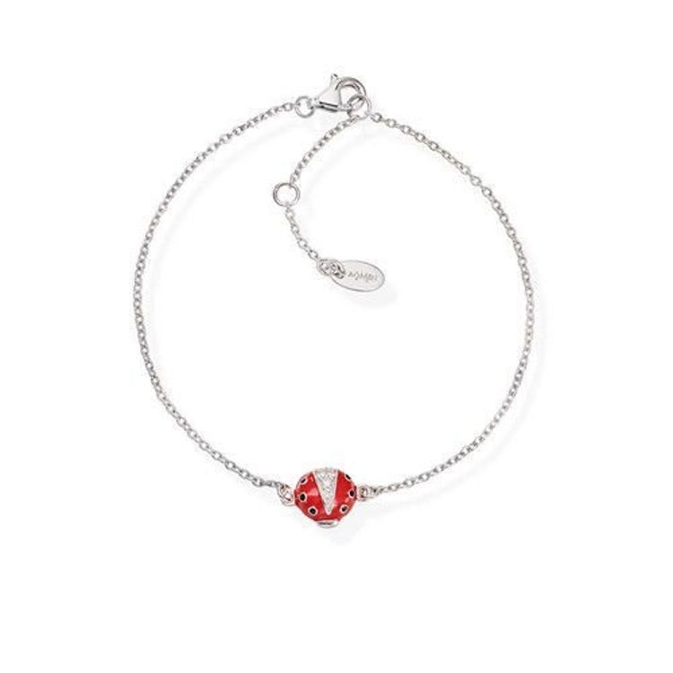 Immagine di Bracciale Coccinella In Argento E Zirconi Gioielli Amen | BRLABSRZ