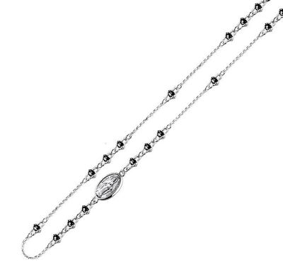 Immagine di Collana Uomo Rosario In Argento Gioielli Zancan | SXC008-SN50