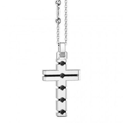 Immagine di Collana Uomo Croce In Argento Gioielli Zancan Insignia 925 |  ESC047