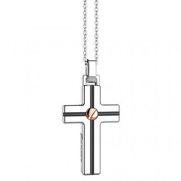 Immagine di Collana Uomo Croce In Argento Gioielli Zancan Insignia 925 |  ESC009R