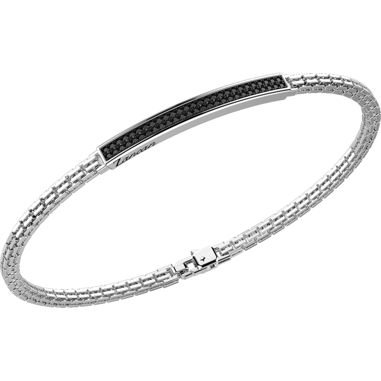 Immagine di Bracciale Uomo In Argento E Spinelli Gioielli Zancan Insignia 925 | ESB153