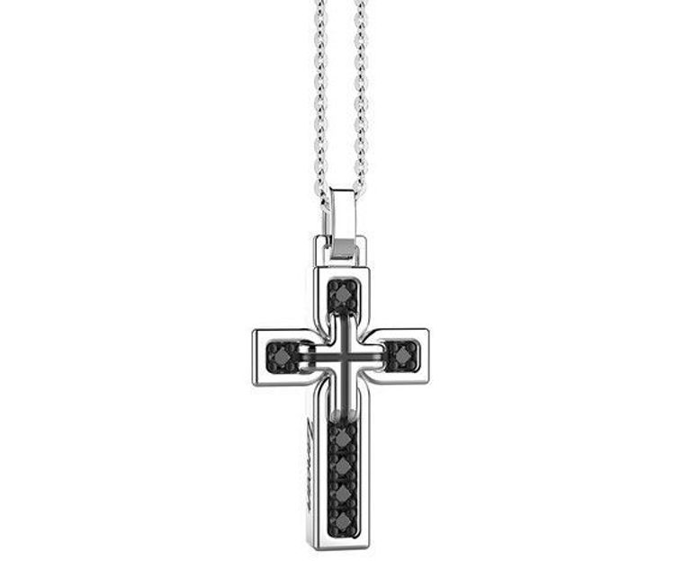 Immagine di Collana Uomo Croce In Argento Gioielli Zancan Insignia 925 | ESC011