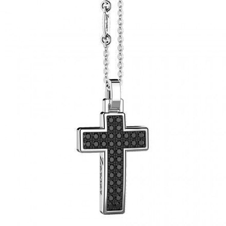 Immagine di Collana Uomo Croce In Argento Gioielli Zancan Insignia 925 |  ESC045