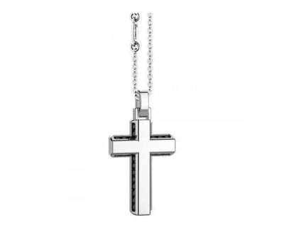 Immagine di Collana Uomo Croce In Argento Gioielli Zancan Insignia 925 |  ESC046