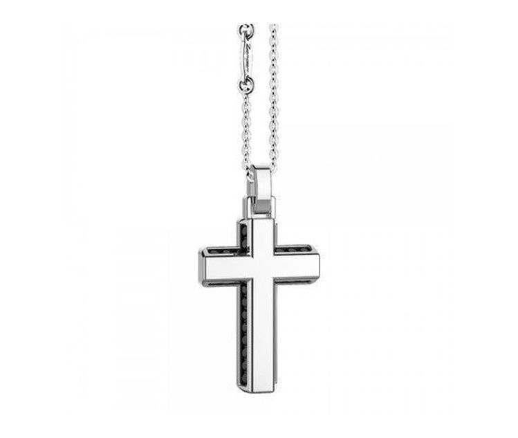 Immagine di Collana Uomo Croce In Argento Gioielli Zancan Insignia 925 |  ESC046