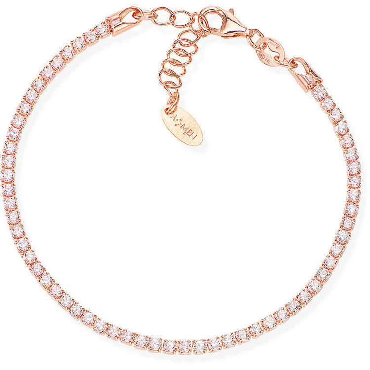 Bracciale Tennis Rosè Con Zirconi Bianchi