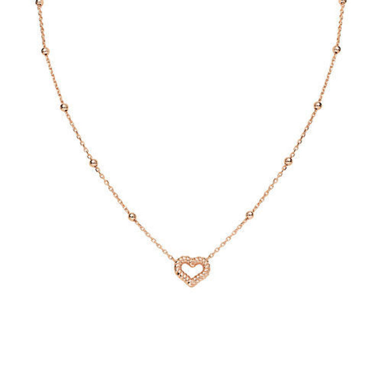 Collana In Argento Dorato Con Cuore