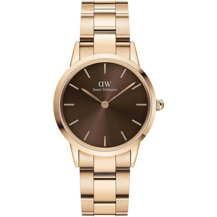 Daniel Wellington Iconic Link Amber 32 Rose Gold Brown