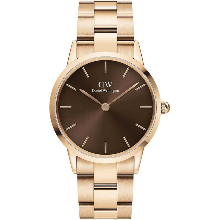  Daniel Wellington Iconic Link Amber 36 Rose Gold Brown