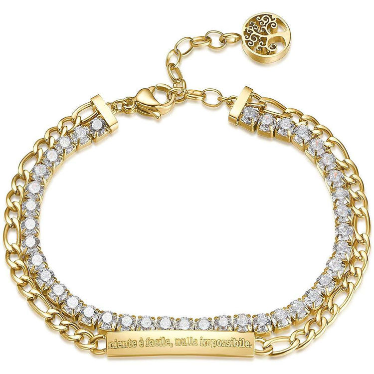 Bracciale Donna Con Piastrina E Zirconi Gioielli Brosway Desideri |  BEI052