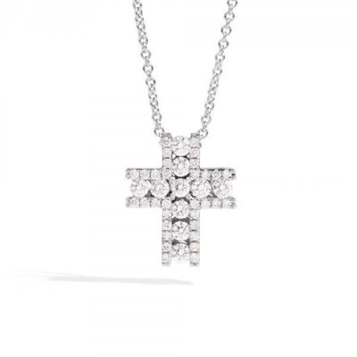 Girocollo Croce In Oro E Diamanti Gioielli Recarlo De-cò |  P10CR845/D-45 Girocollo Croce In Oro E Diamanti Gioielli Recarlo De-cò |  P10CR845/D-45