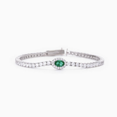 Immagine di Bracciale Tennis Smeraldo Gioielli Mabina | 533742-M