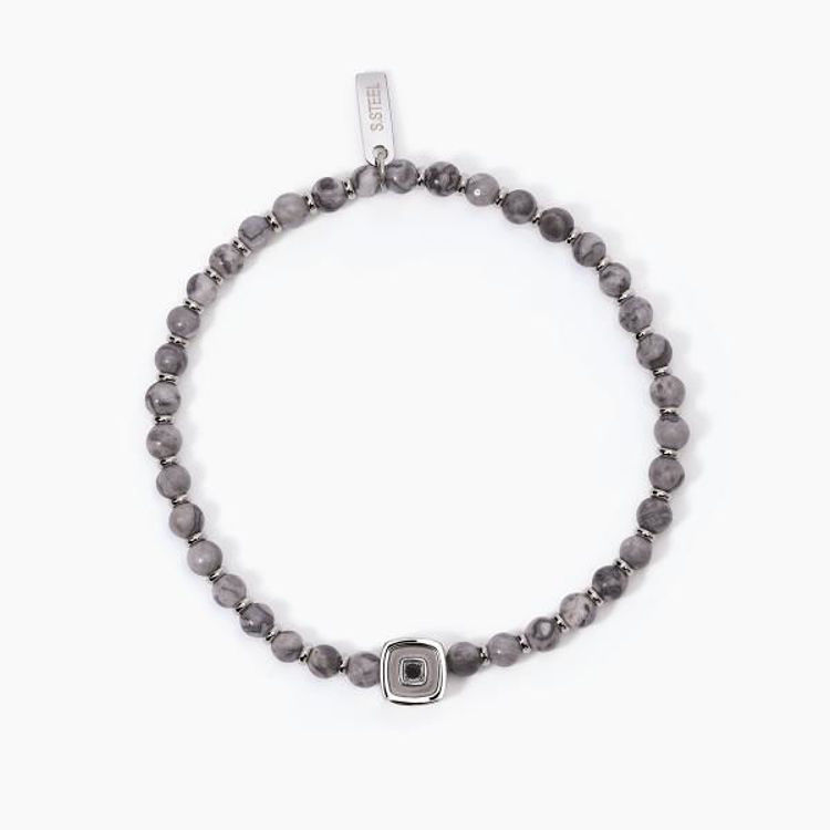 Immagine di Bracciale Uomo Agata Grigia Gioielli 2Jewels | 232376