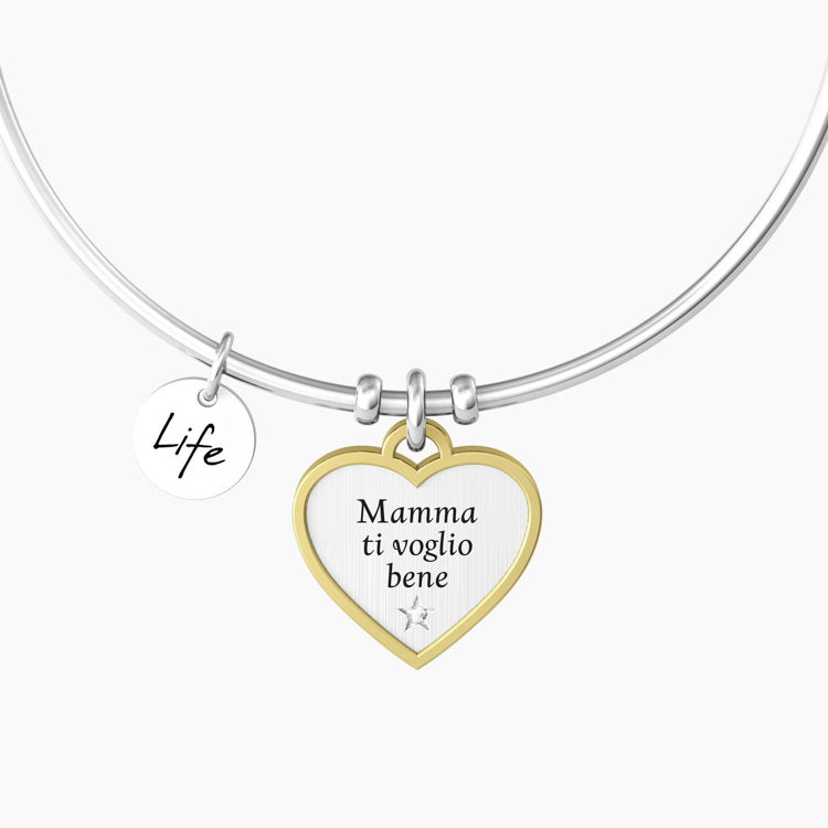 Immagine di Bracciale Rigido Mamma Con Cuore Gioielli Kidult Family | 732139