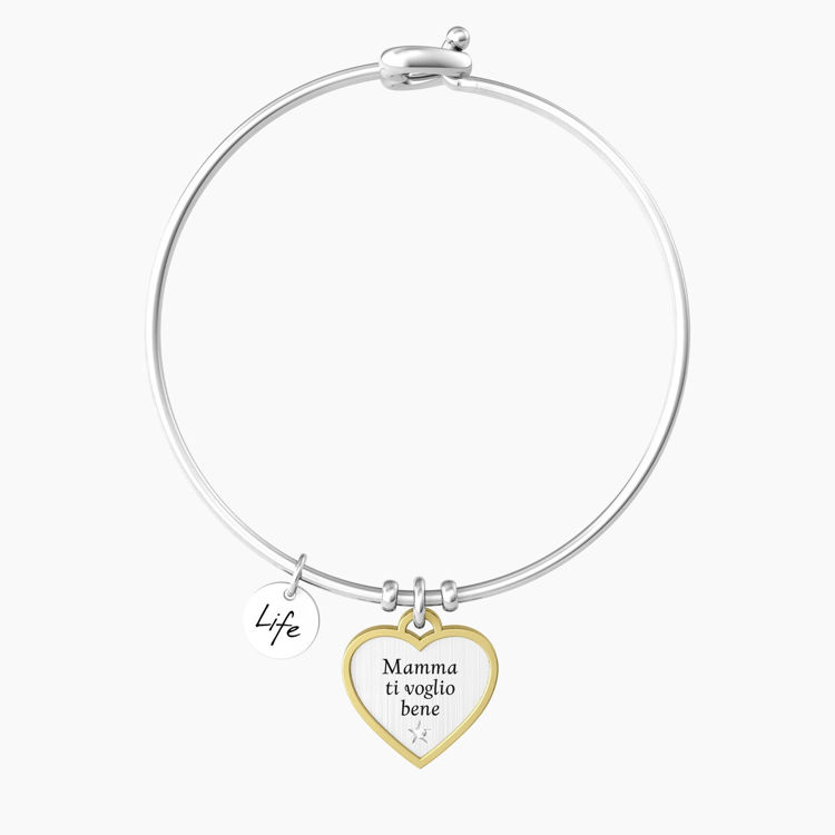 Immagine di Bracciale Rigido Mamma Con Cuore Gioielli Kidult Family | 732139