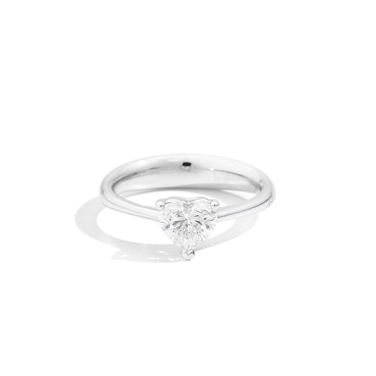 Immagine di Anello Solitario In Oro Bianco E Diamante Naturale Recarlo Anniversary Love | R67SO012/031-15