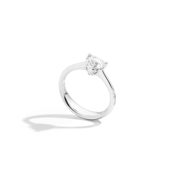 Immagine di Anello Solitario In Oro Bianco E Diamante Naturale Recarlo Anniversary Love | R67SO012/031-15