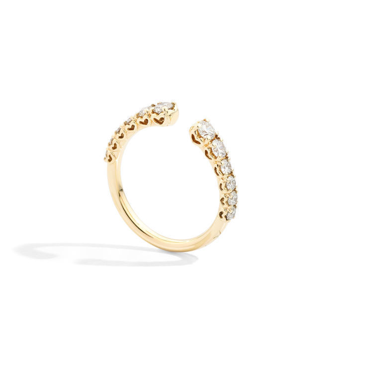 Immagine di Anello Veretta In Oro Bianco E Diamanti Naturali Recarlo Anniversary | R01FN004/G055-14