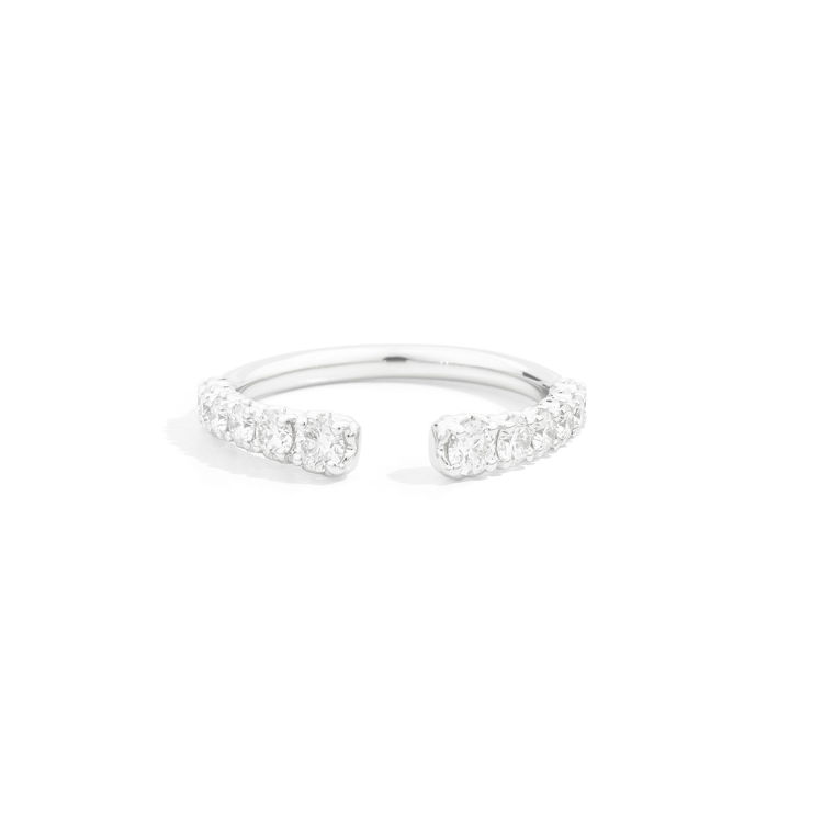 Immagine di Anello Veretta In Oro Giallo E Diamanti Naturali Recarlo Anniversary | R01FN008/066-15