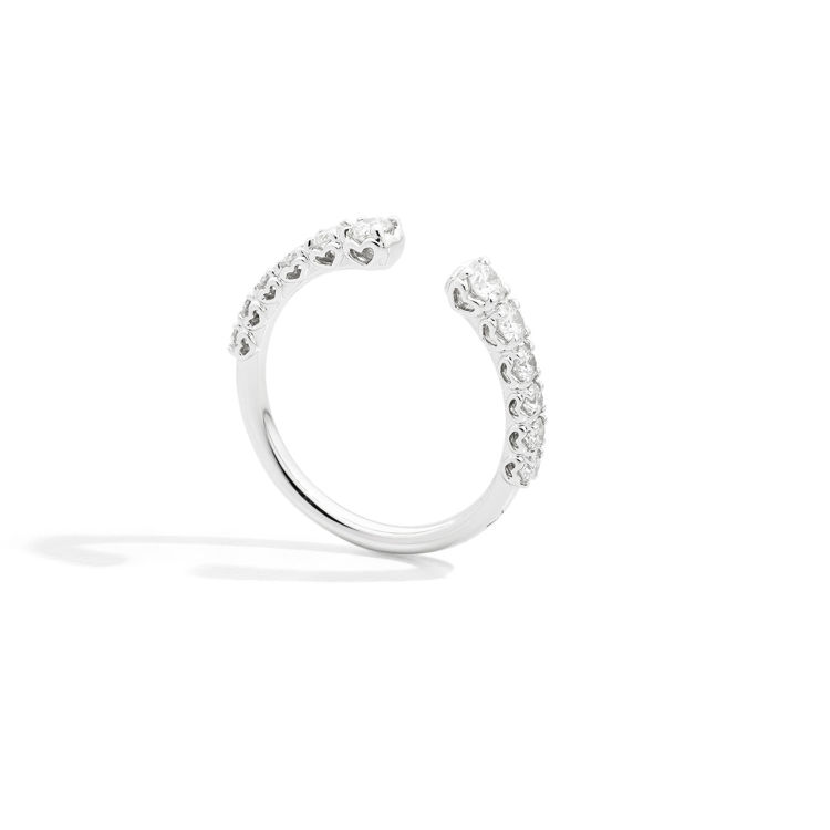 Immagine di Anello Veretta In Oro Giallo E Diamanti Naturali Recarlo Anniversary | R01FN008/066-15