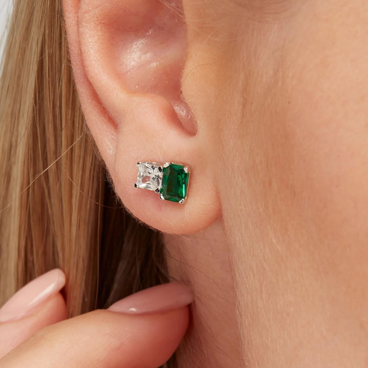 Immagine di Orecchino Emerald Zircone E Baguette Gioielli Brosway Fancy | FLG06