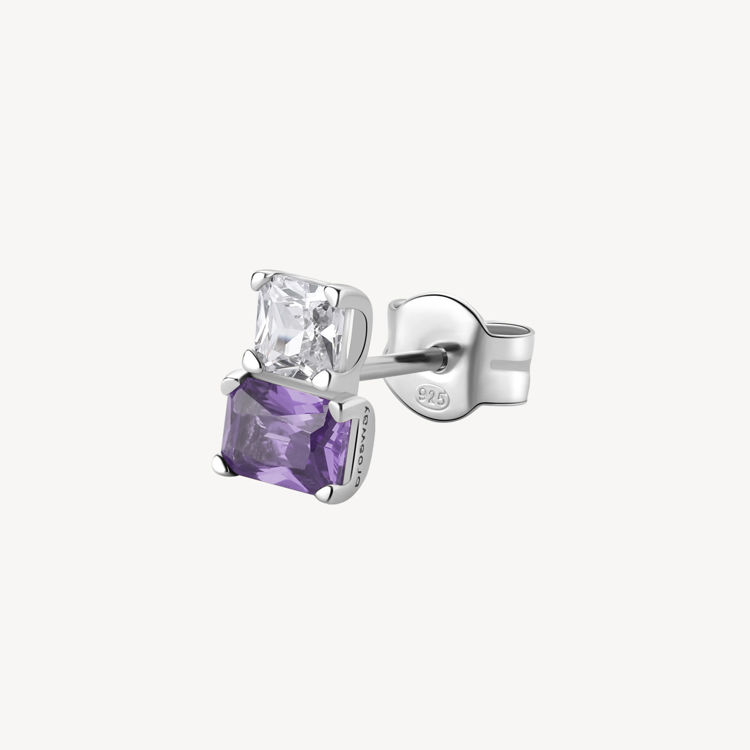 Immagine di Orecchino Zircone E Baguette Amethyst Gioielli Brosway Fancy | FMP10