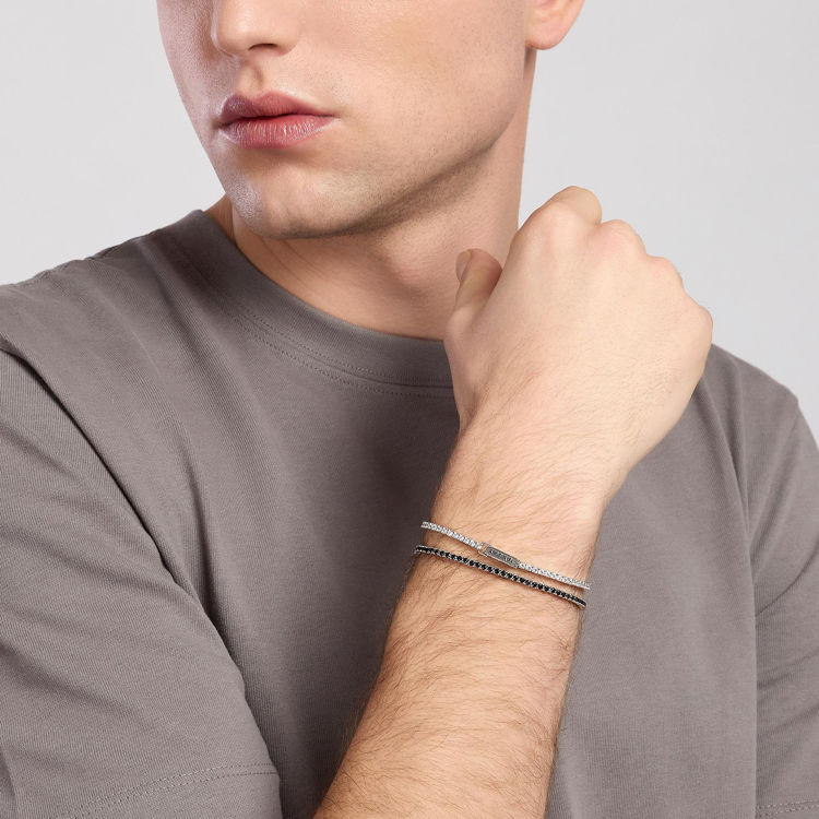 Immagine di Bracciale Tennis Zirconi Neri Gioielli Mabina | 533713-M