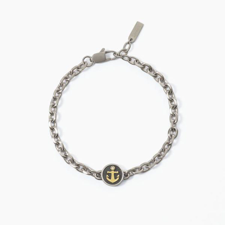 Immagine di Bracciale Acciaio Ciondolo Tondo Ancora Gioielli 2Jewels | 232323