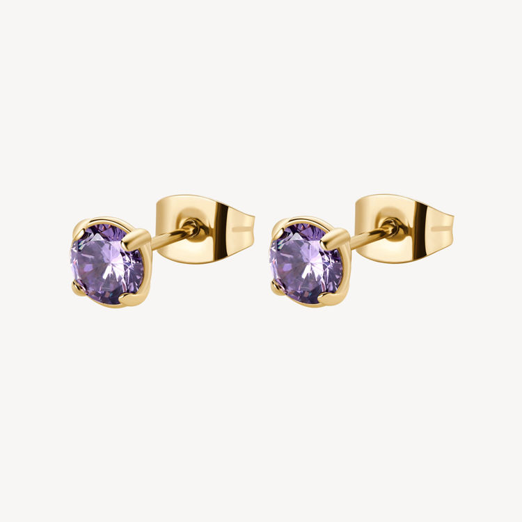 Immagine di Orecchini Desideri Finitura Oro Amethyst Gioielli Brosway | BEIE009