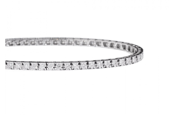 Immagine di Bracciale Tennis In Oro Bianco E Diamanti Gioielli Recarlo |  T39SE886/D-19