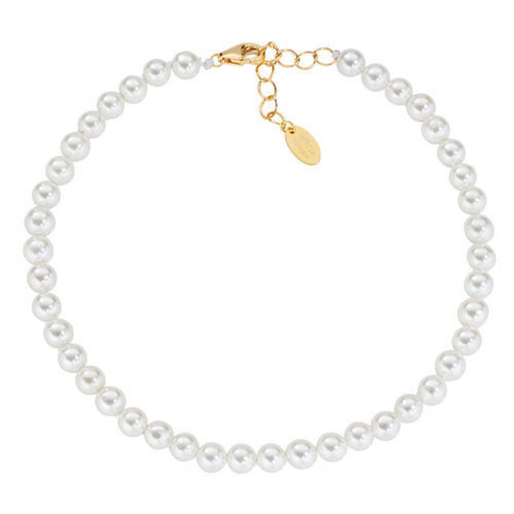 Immagine di Bracciale Donna Con Perle Swarovski 6 mm | BRPE60SWGB16