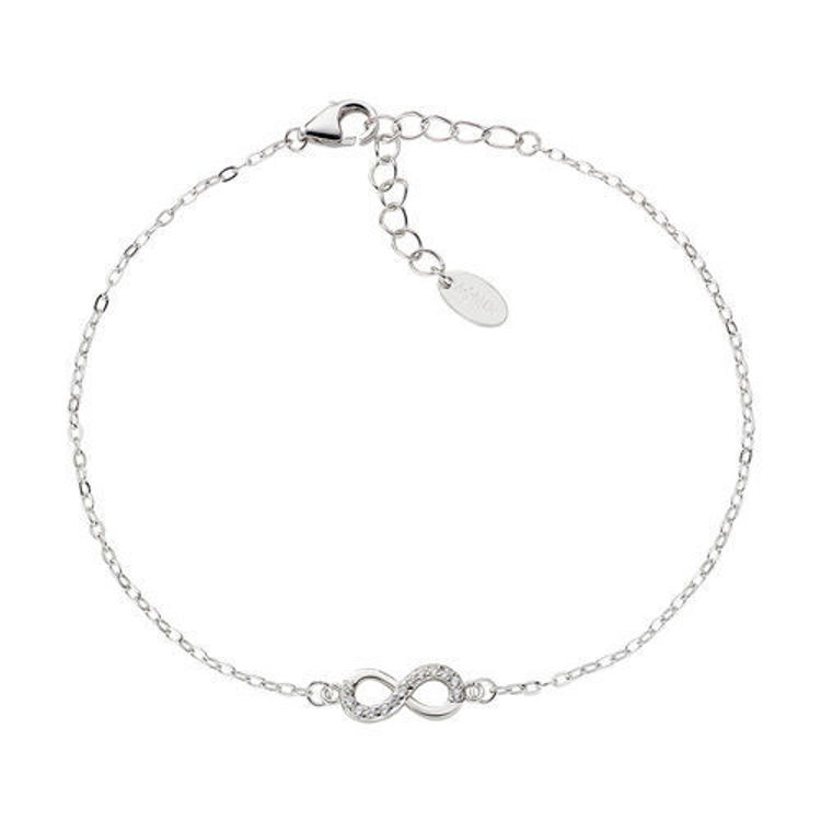 Immagine di Bracciale Donna Infinito Con Zirconi Bianchi Gioielli Amen | BRIBBZ3