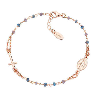 Immagine di Bracciale Rosario Gioielli Amen Rosari | BRO10RBLTO3