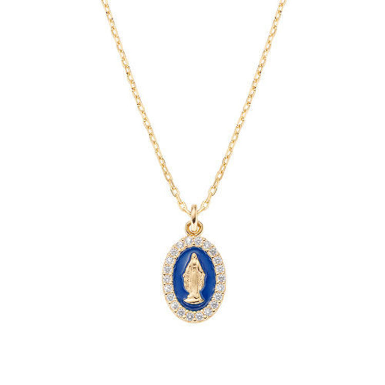 Immagine di Collana Donna Mini Medaglia Miracolosa Gioielli Amen | CLMISMGBL